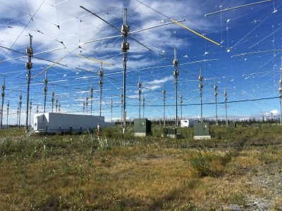 HAARP Antenna Grid with Electrical Transformers 400x300